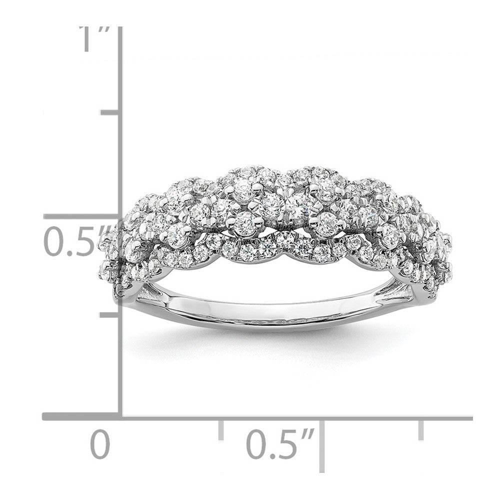 14K White Gold Lab Grown Diamond VS/SI FGH Band