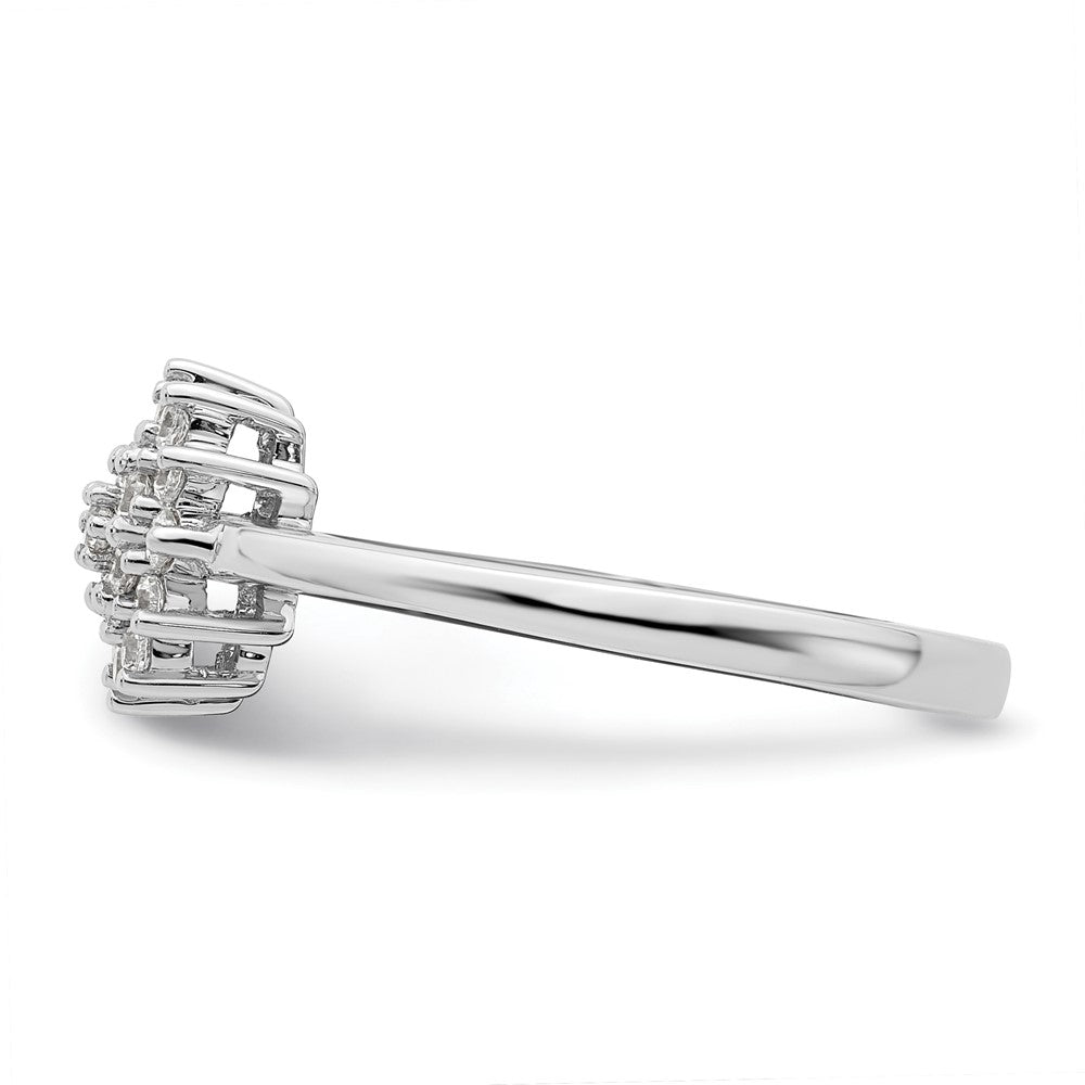 14K White Gold Lab Grown Diamond VS/SI FGH Cluster Ring