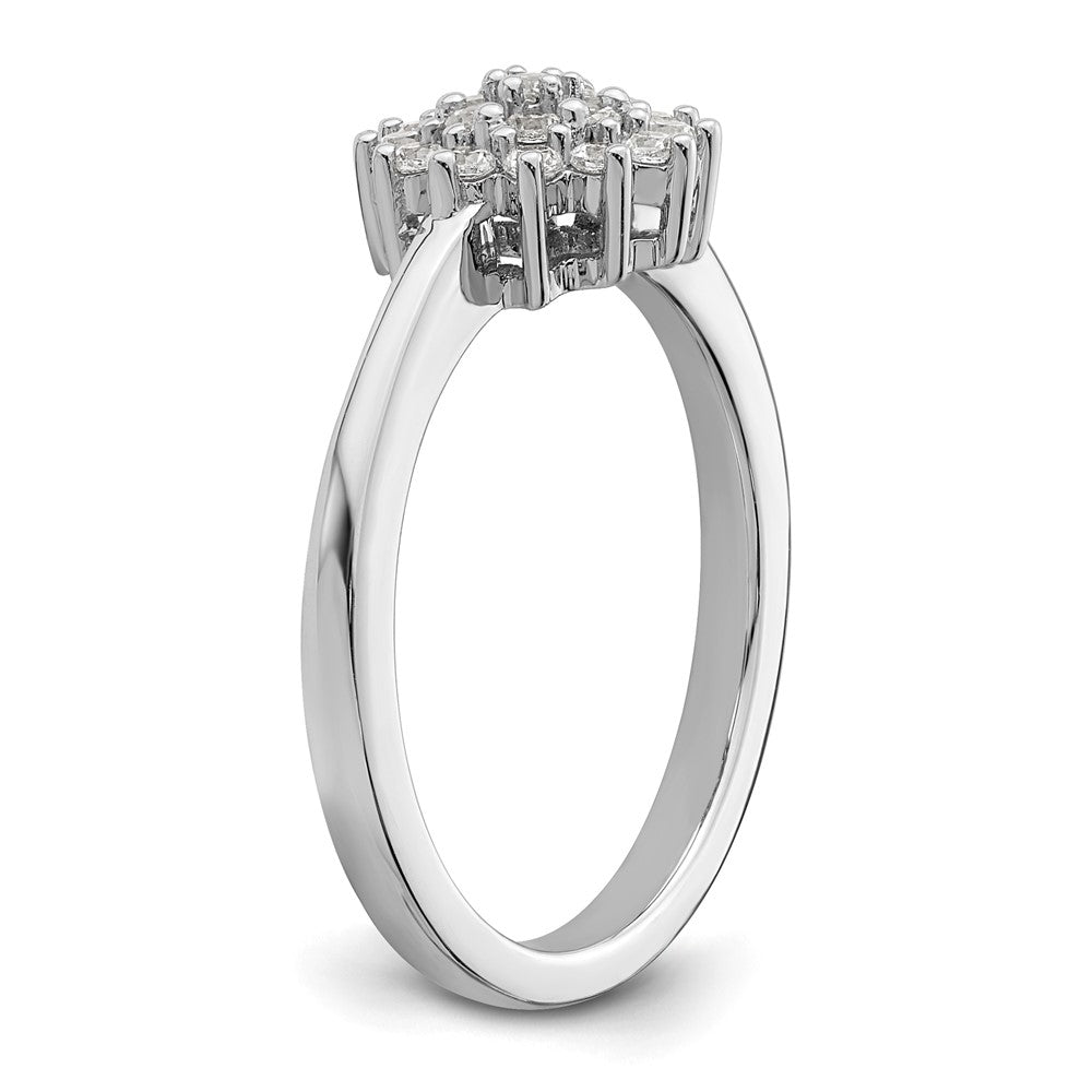 14K White Gold Lab Grown Diamond VS/SI FGH Cluster Ring