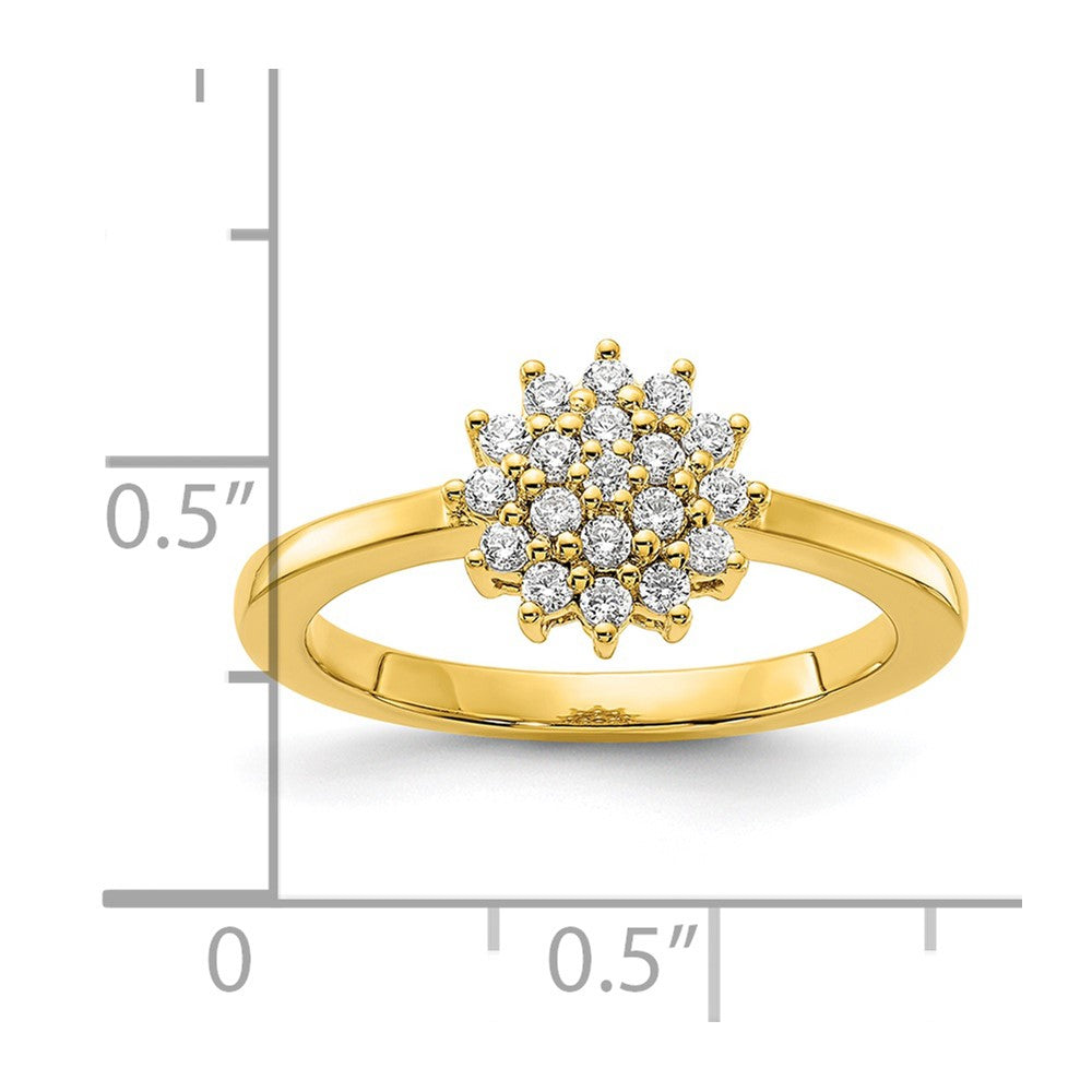 14K Lab Grown Diamond VS/SI FGH Cluster Ring