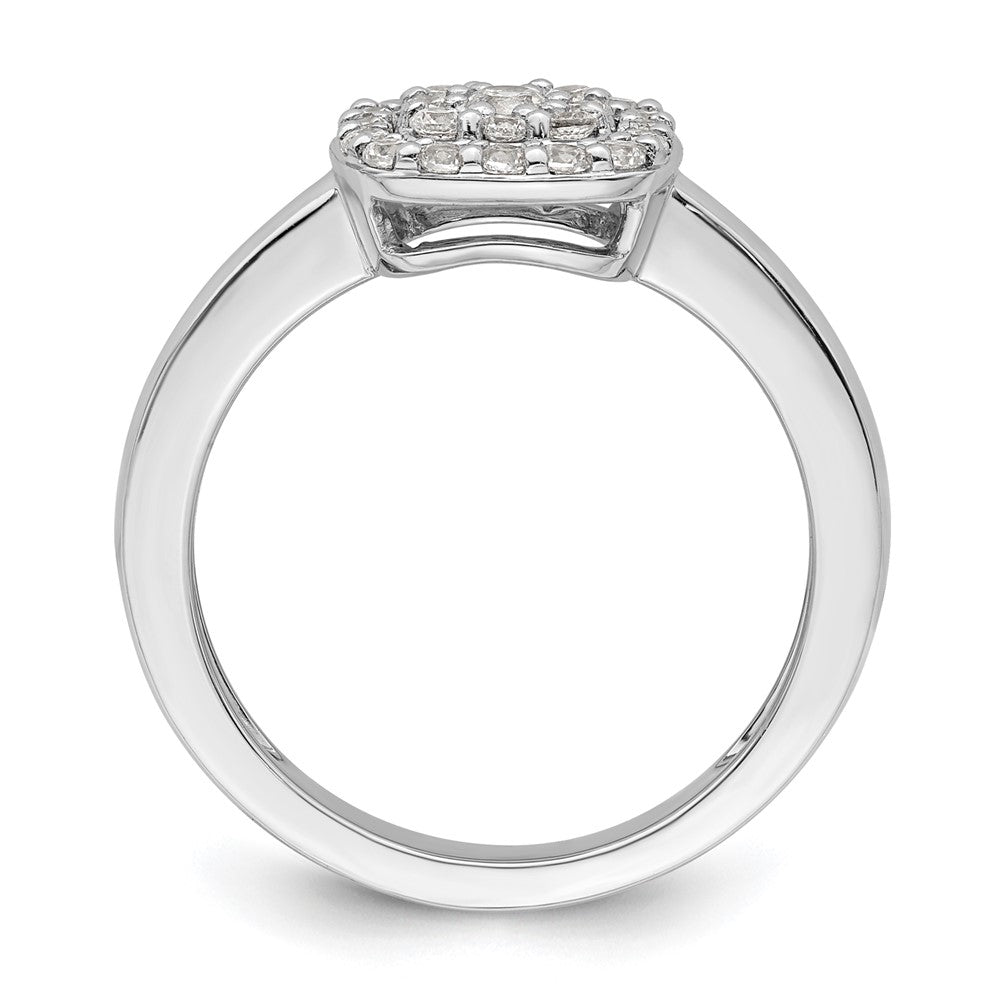 14K White Gold Lab Grown Diamond VS/SI FGH Squared Halo Ring