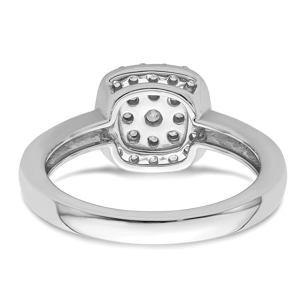 14K White Gold Lab Grown Diamond VS/SI FGH Squared Halo Ring