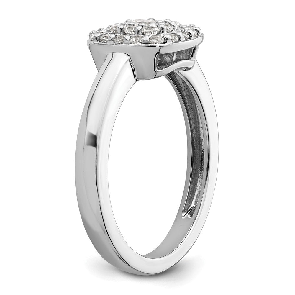 14K White Gold Lab Grown Diamond VS/SI FGH Squared Halo Ring