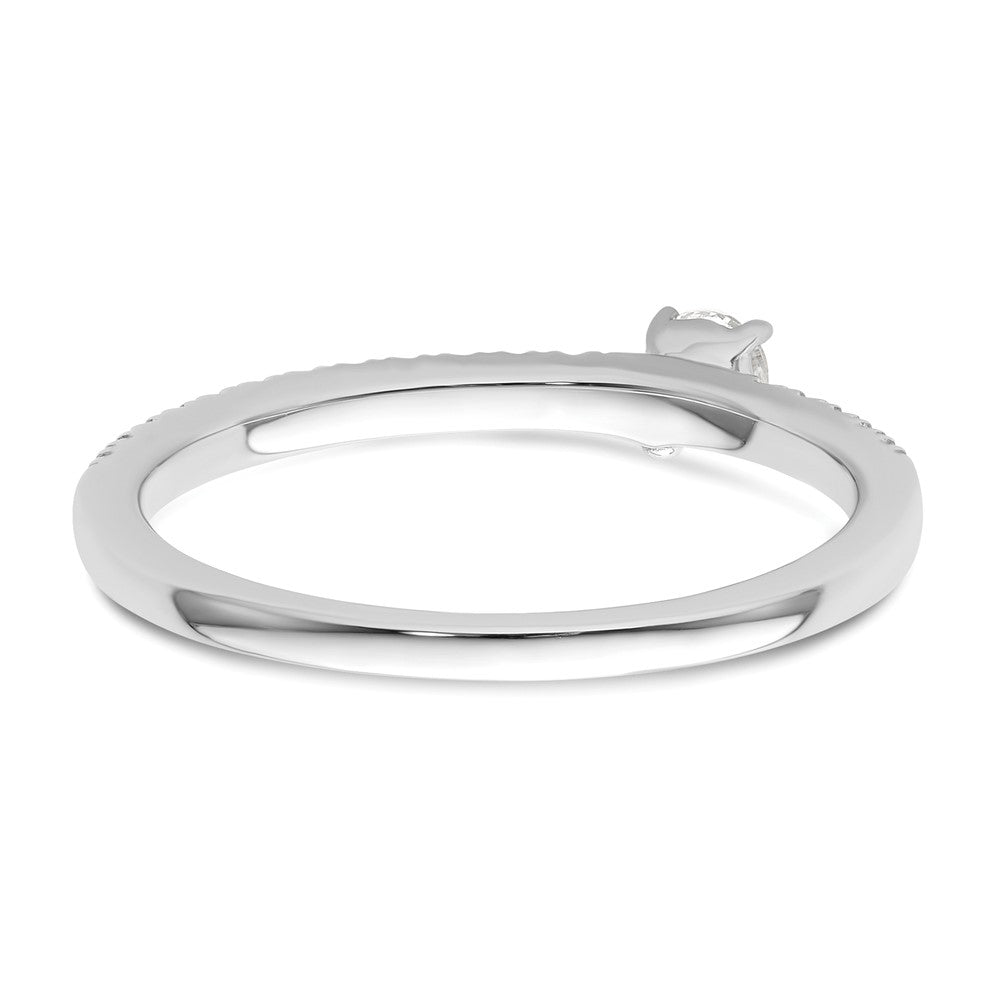 14K White Gold Lab Grown VS/SI FGH Dia Two Promises Comp Promise/Band Ring