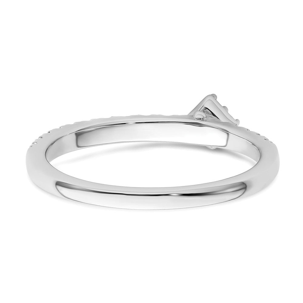 14K White Gold Lab Grown VS/SI FGH Dia Two Promises Comp Promise/Band Ring