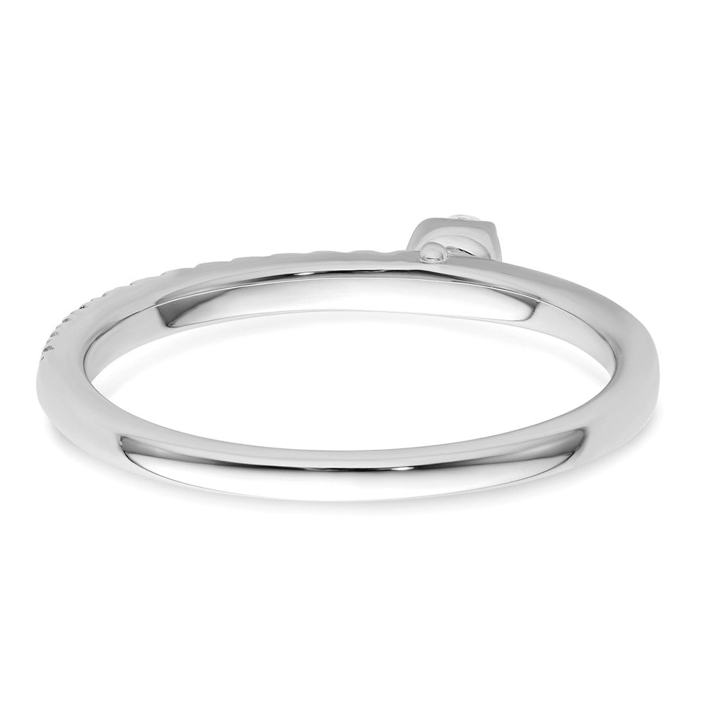 14K White Gold Lab Grown VS/SI FGH Dia Two Promises Comp Promise/Band Ring