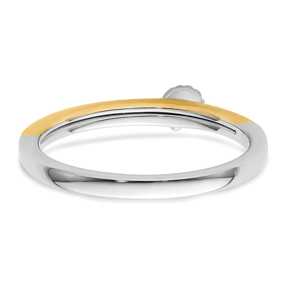 14K Two-Tone Lab Grown VS/SI FGH Dia Two Promises Comp Promise/Band Ring