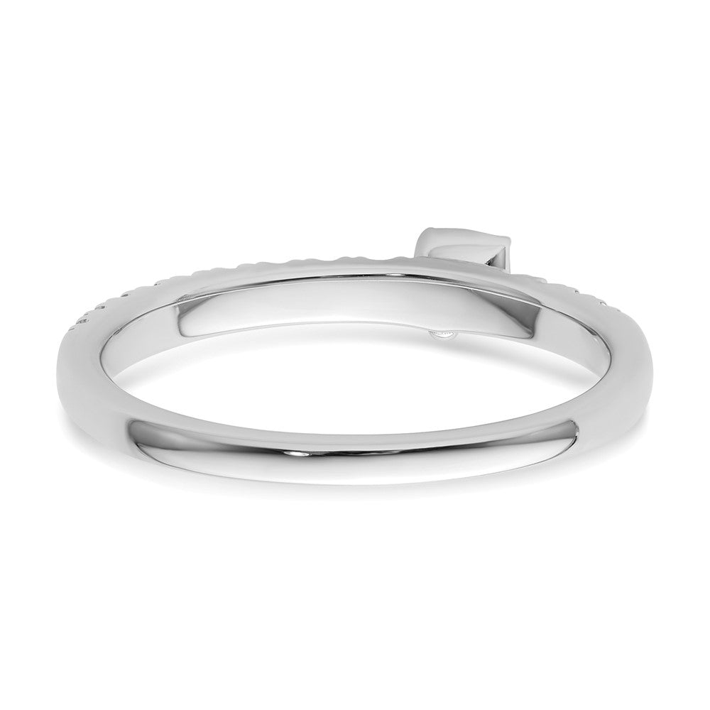 14K White Gold Lab Grown VS/SI FGH Dia Two Promises Comp Promise/Band Ring