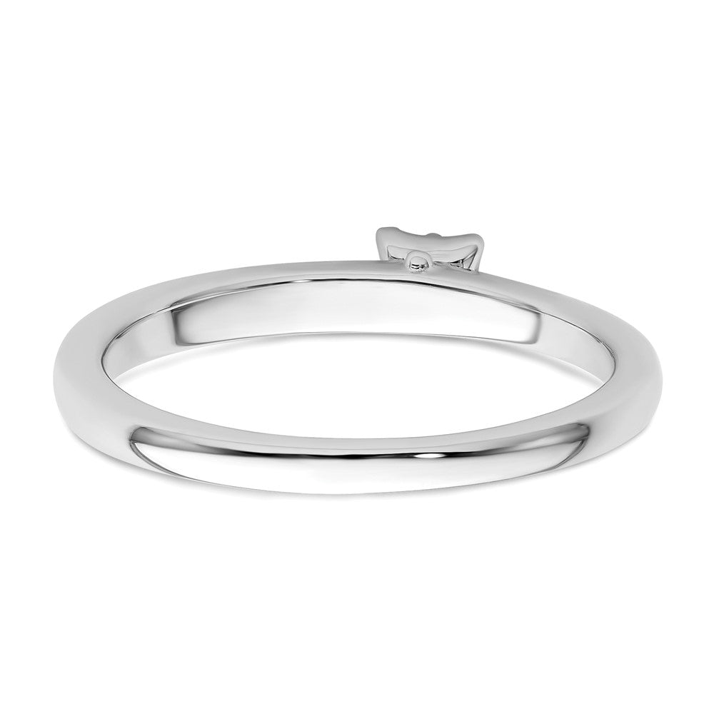 14K White Gold Lab Grown VS/SI FGH Dia Two Promises Comp Promise/Band Ring