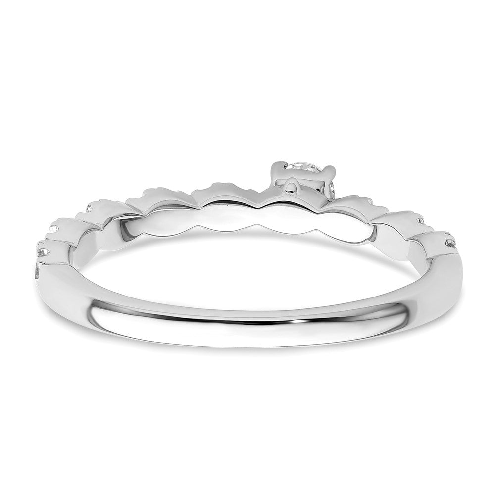 14K White Gold Lab Grown VS/SI FGH Dia Two Promises Comp Promise/Band Ring