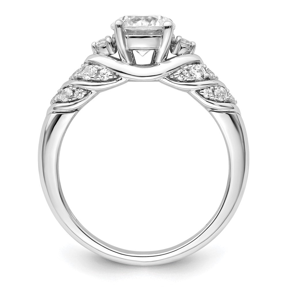 14K White Gold Lab Grown VS/SI FGH Dia Semi-mount Engagement Ring