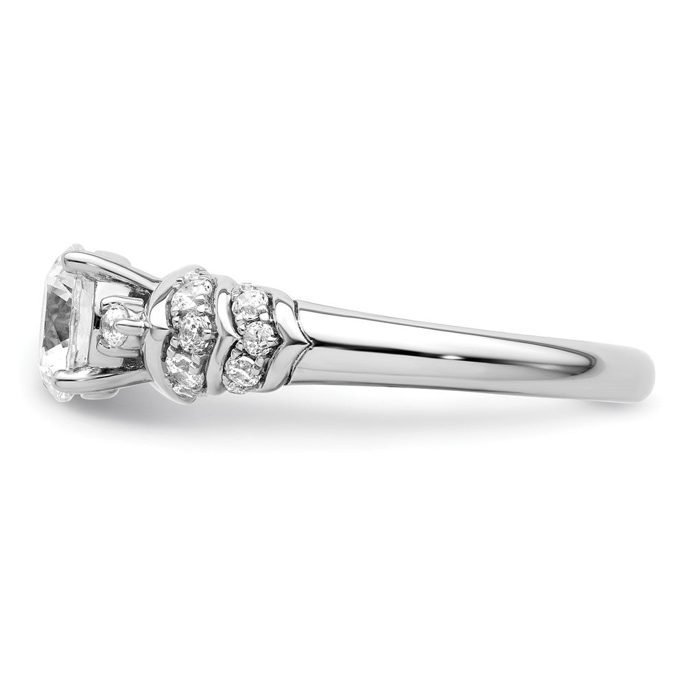 14K White Gold Lab Grown VS/SI FGH Dia Semi-mount Engagement Ring