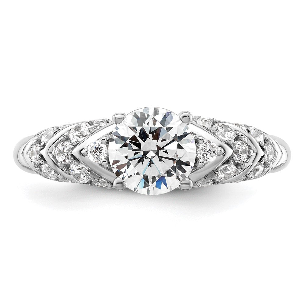 14K White Gold Lab Grown VS/SI FGH Dia Semi-mount Engagement Ring