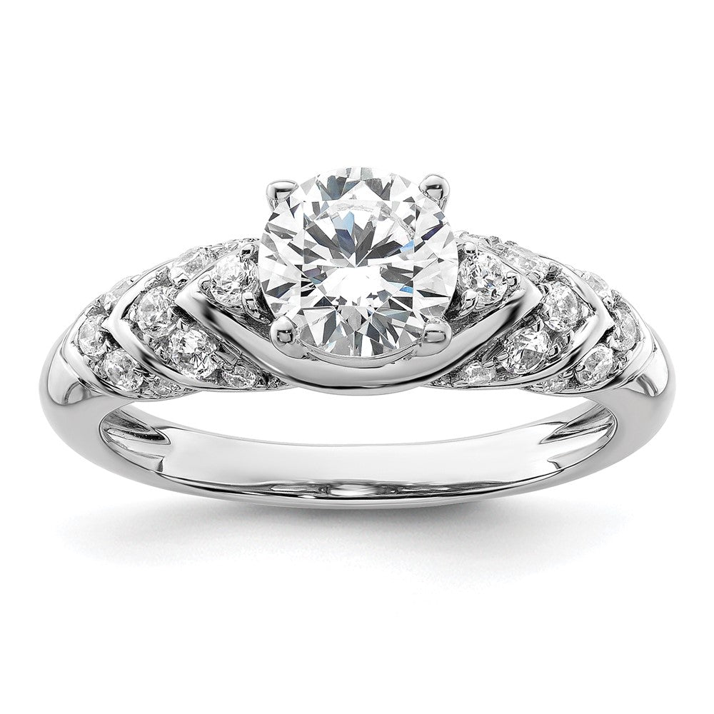 14K White Gold Lab Grown VS/SI FGH Dia Semi-mount Engagement Ring