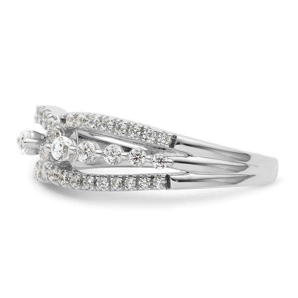 14K White Gold Lab Grown VS/SI FGH Dia Fashion Ring