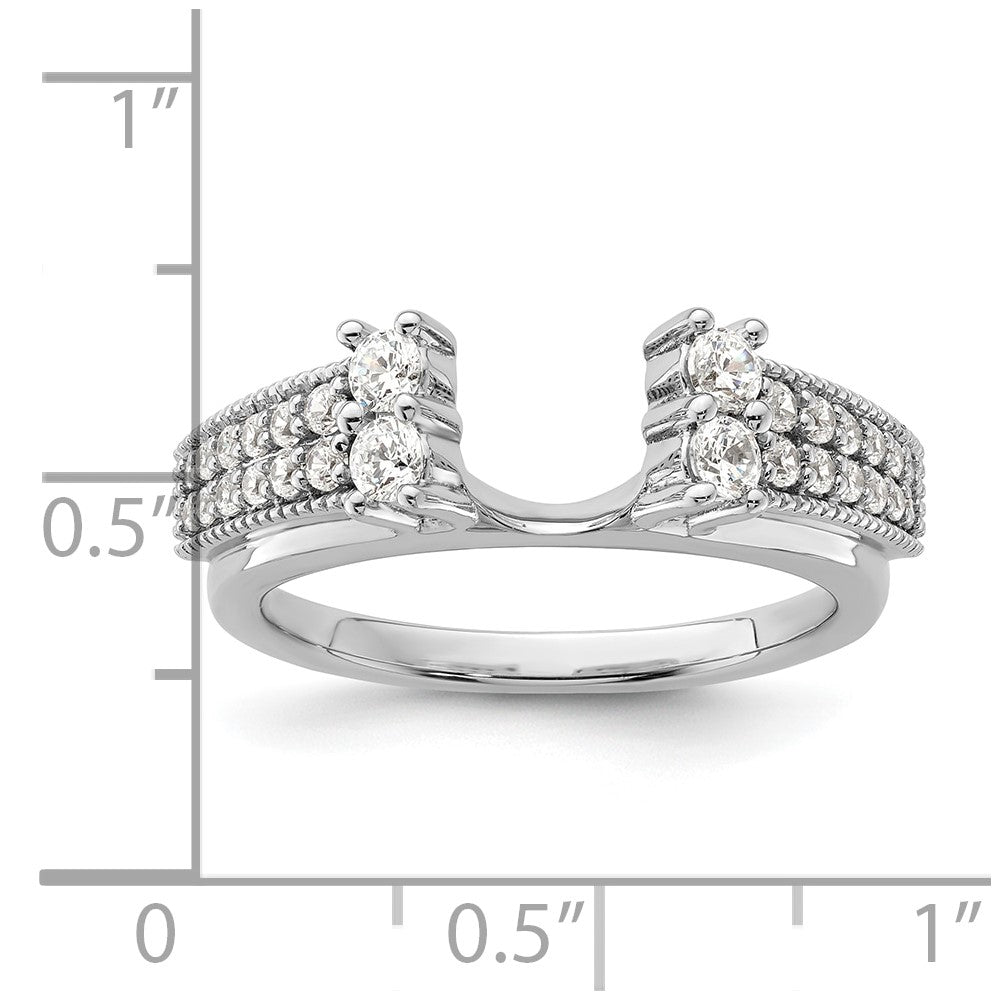 14K White Gold Lab Grown VS/SI FGH Dia Ring Wrap