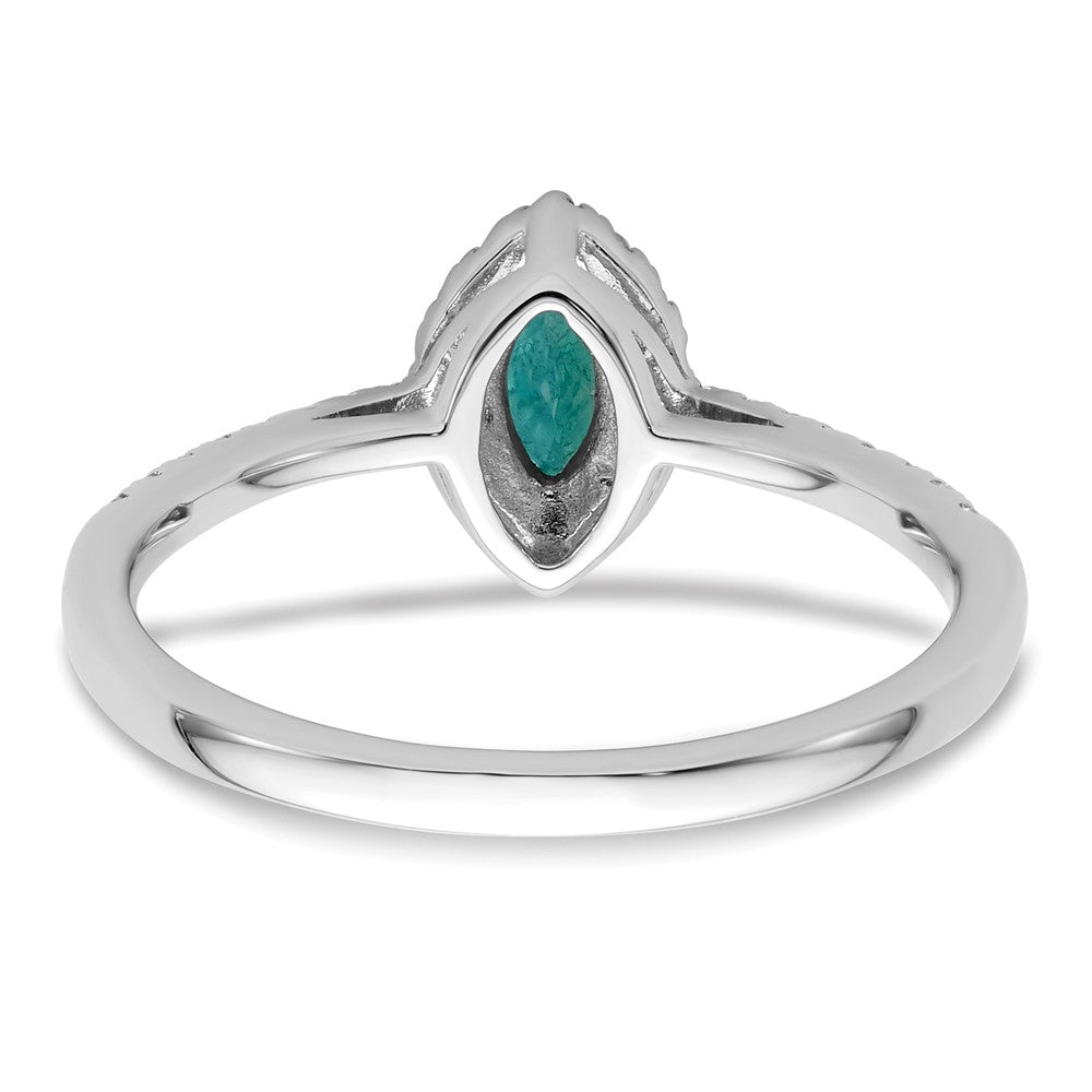 14K White Gold Lab Grown VS/SI FGH Dia and Created Alexandrite Ring