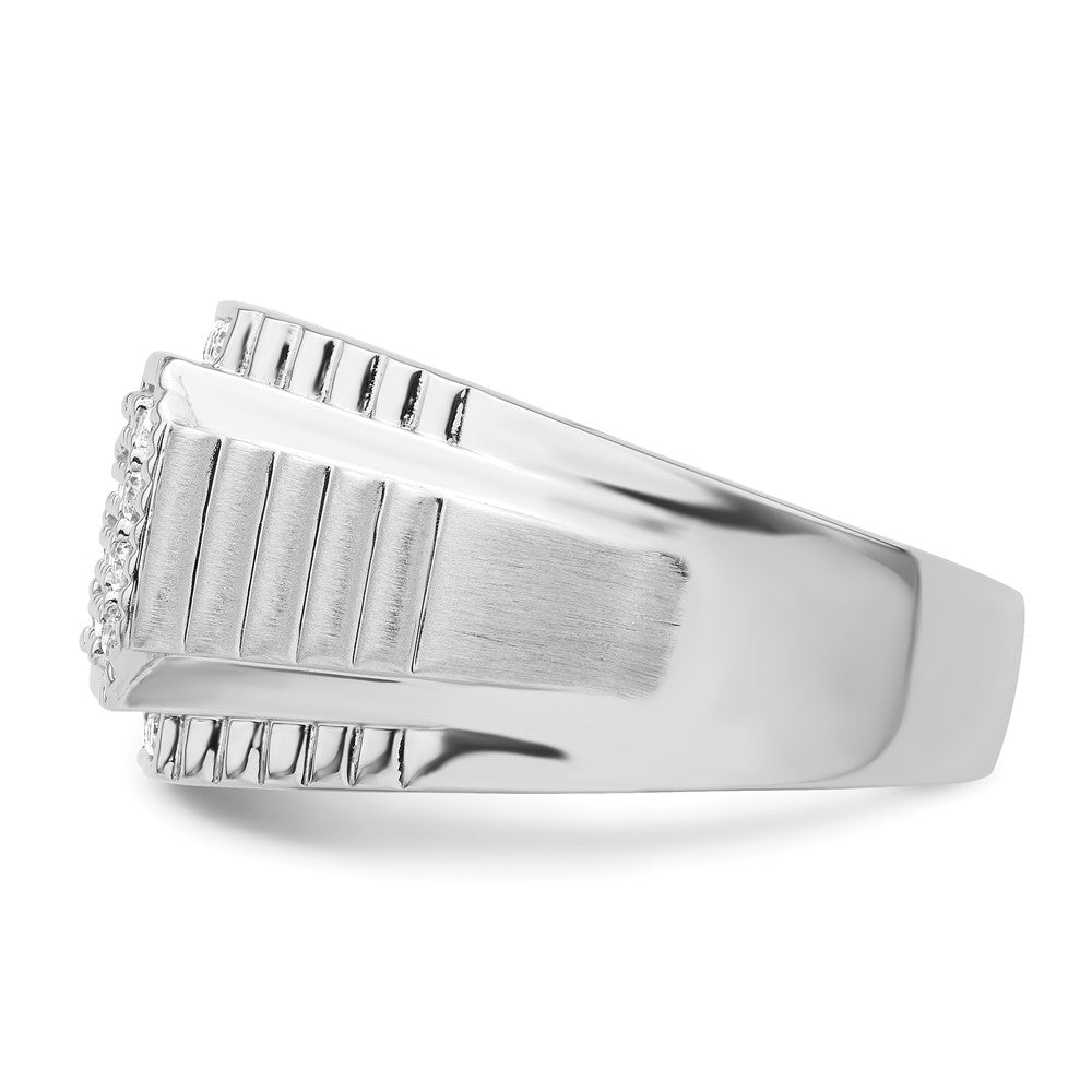 14K White Lab Grown VS/SI FGH Dia Men's Ring