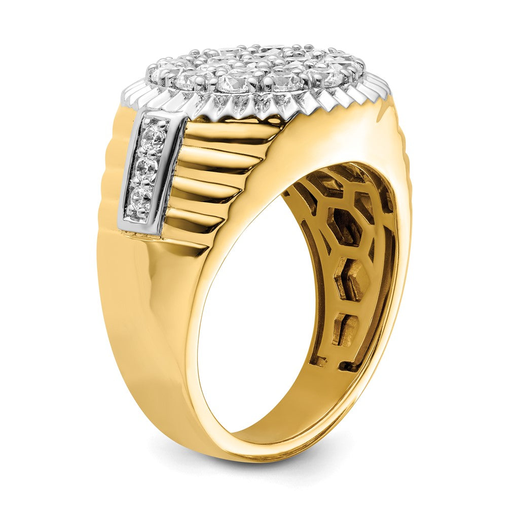 10k Two-tone Lab Grown VS/SI FGH Dia Men's Ring