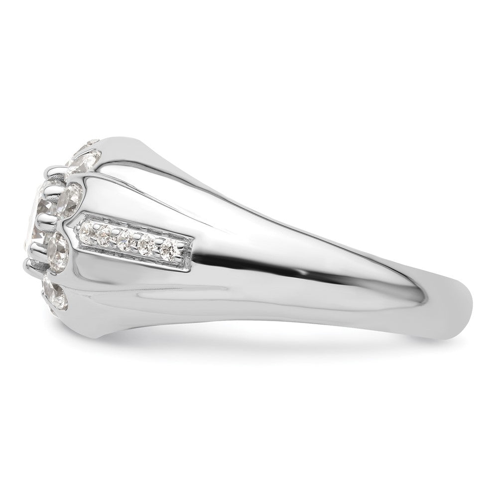 14K White Gold Lab Grown VS/SI FGH Dia Men's Ring