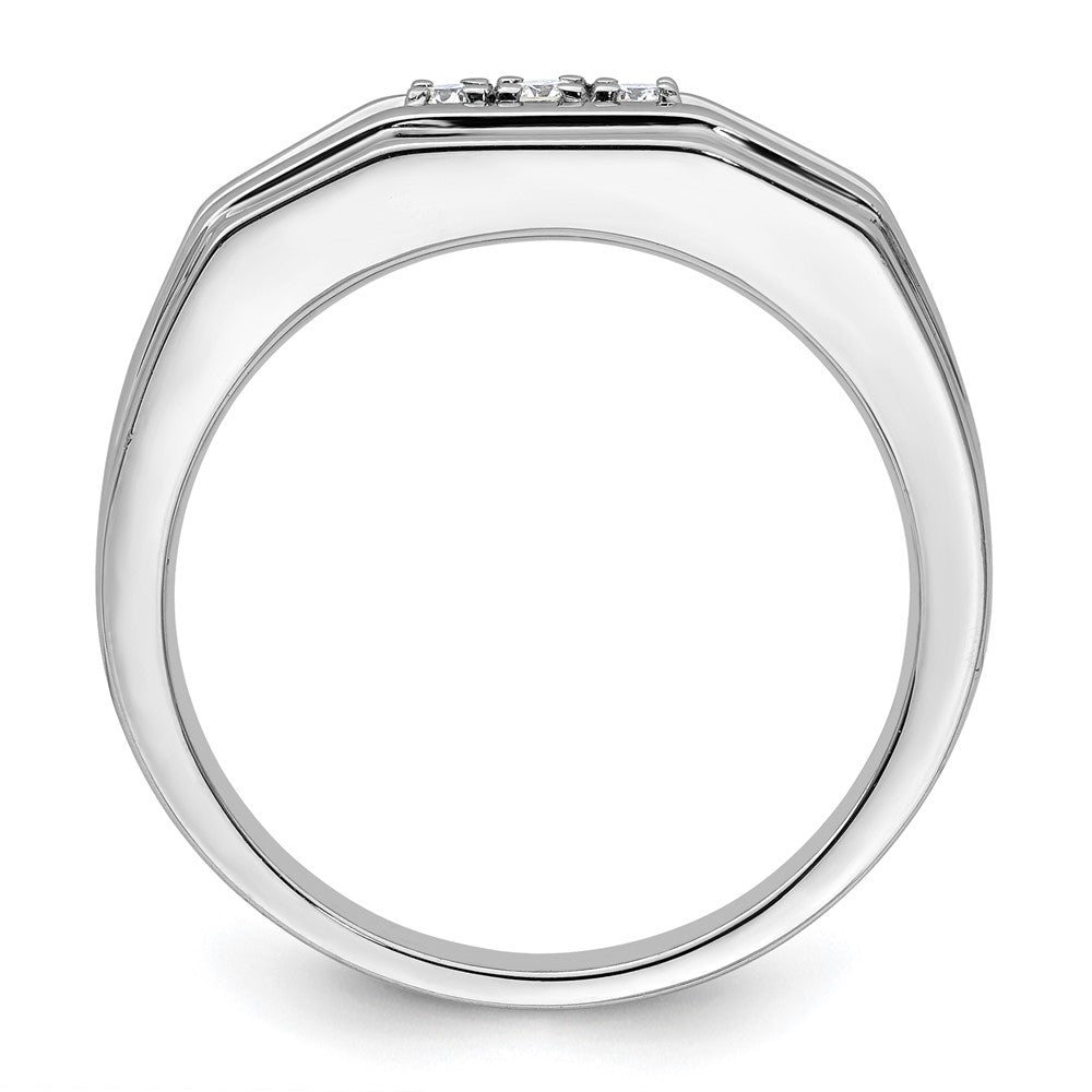 14K White Gold Lab Grown VS/SI FGH Dia Men's Ring