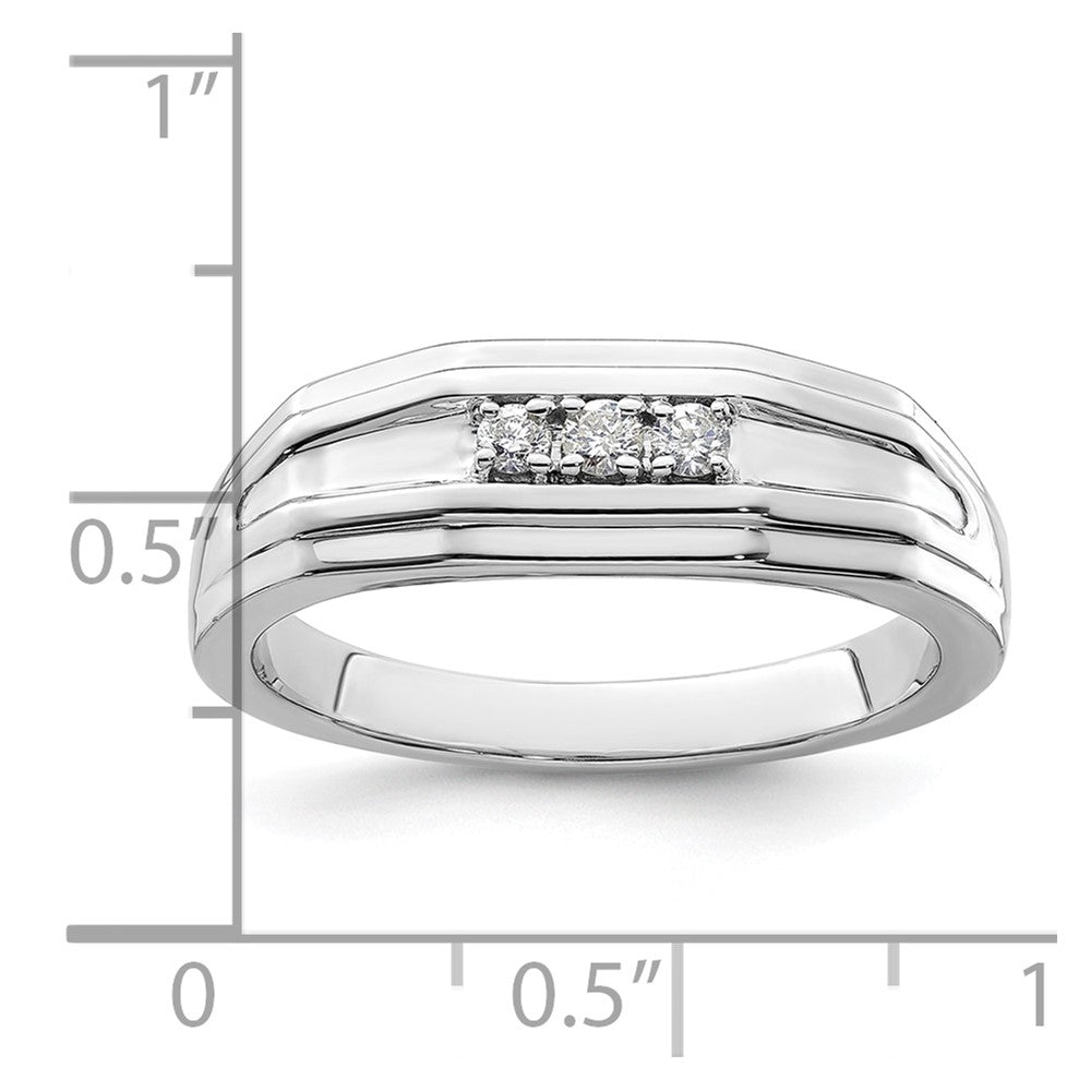 14K White Gold Lab Grown VS/SI FGH Dia Men's Ring