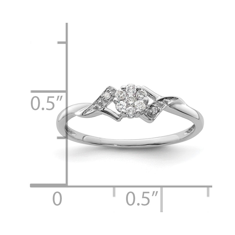 14K White Gold Lab Grown VS/SI FGH Dia Ring