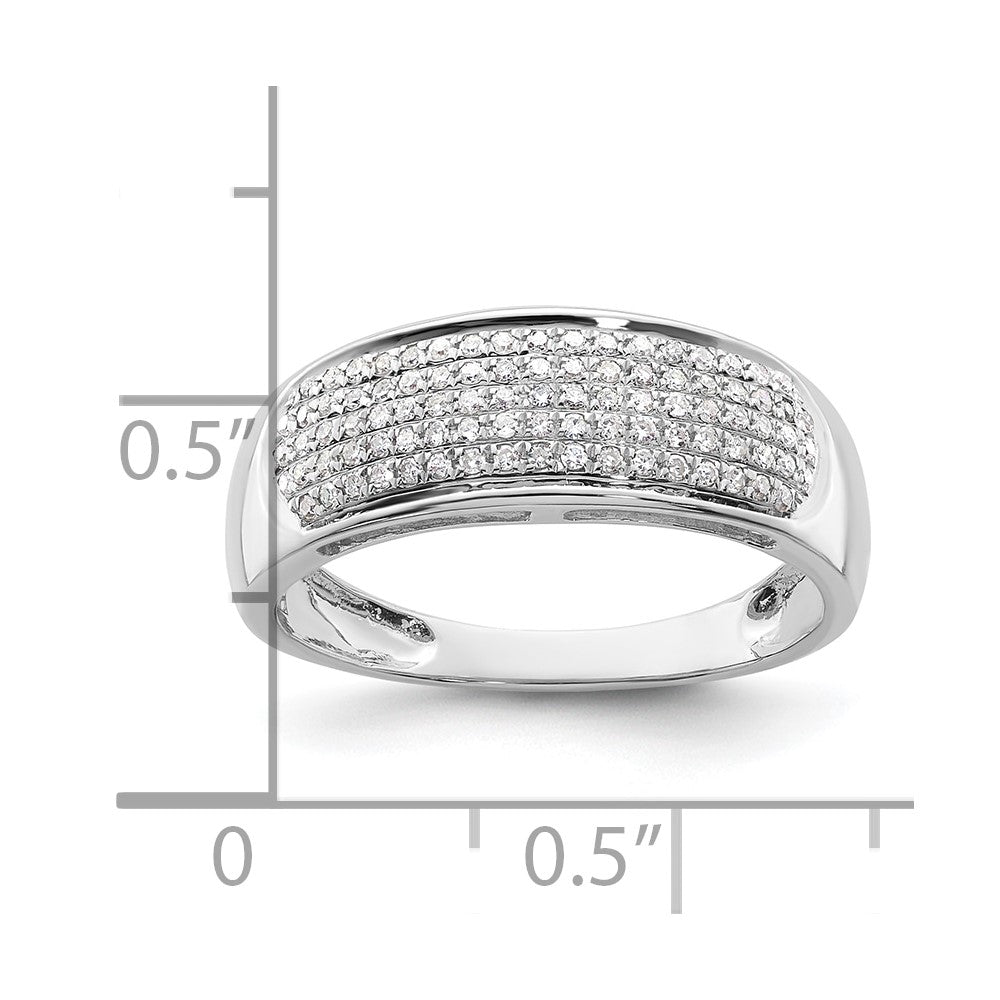 14K White Gold Lab Grown VS/SI FGH Dia Ladies Band