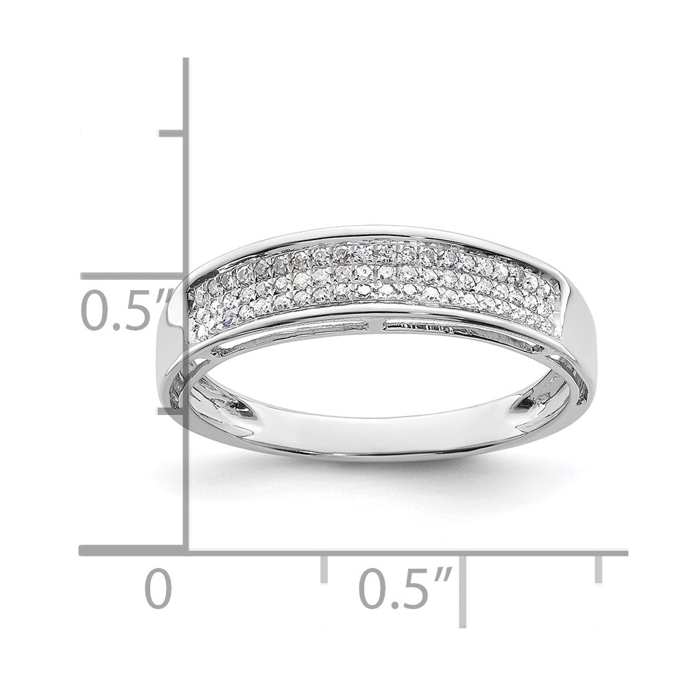 14K White Gold Lab Grown VS/SI FGH Dia Ladies Band