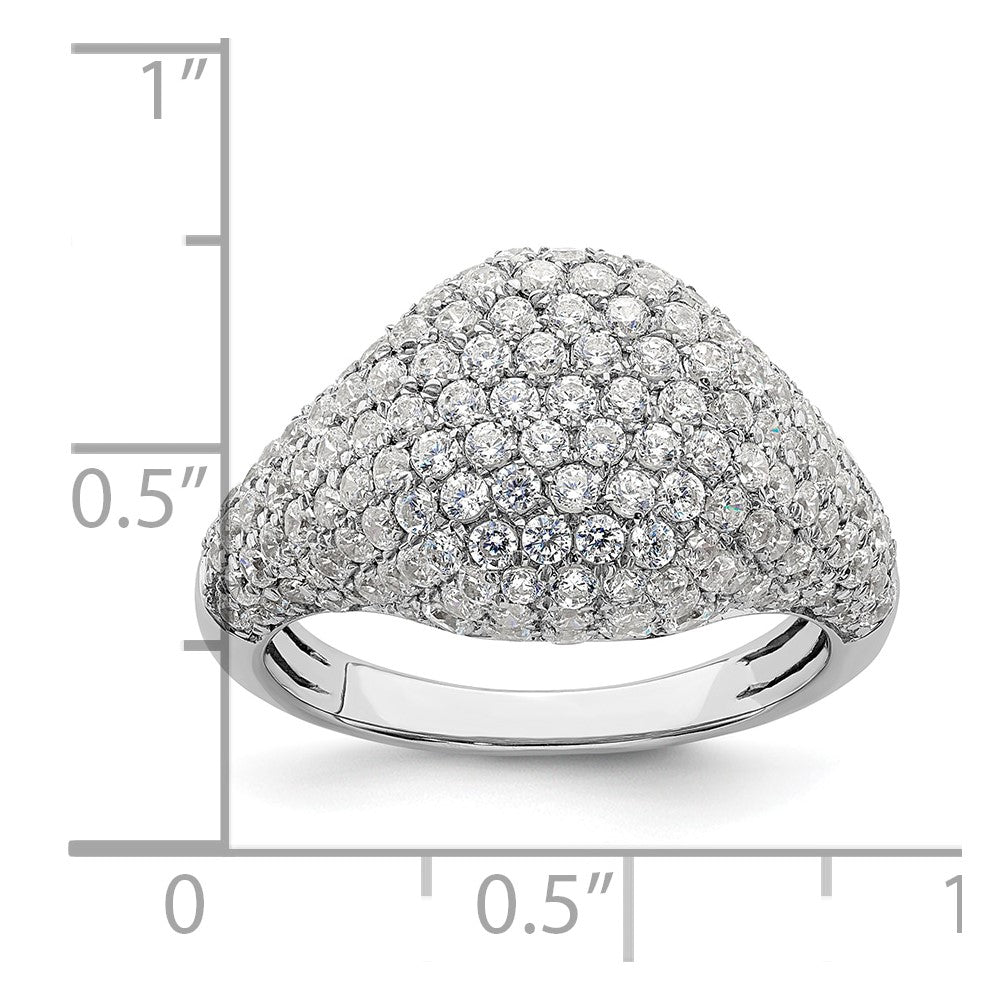 14K White Gold Lab Grown VS/SI FGH Dia Fashion Ring