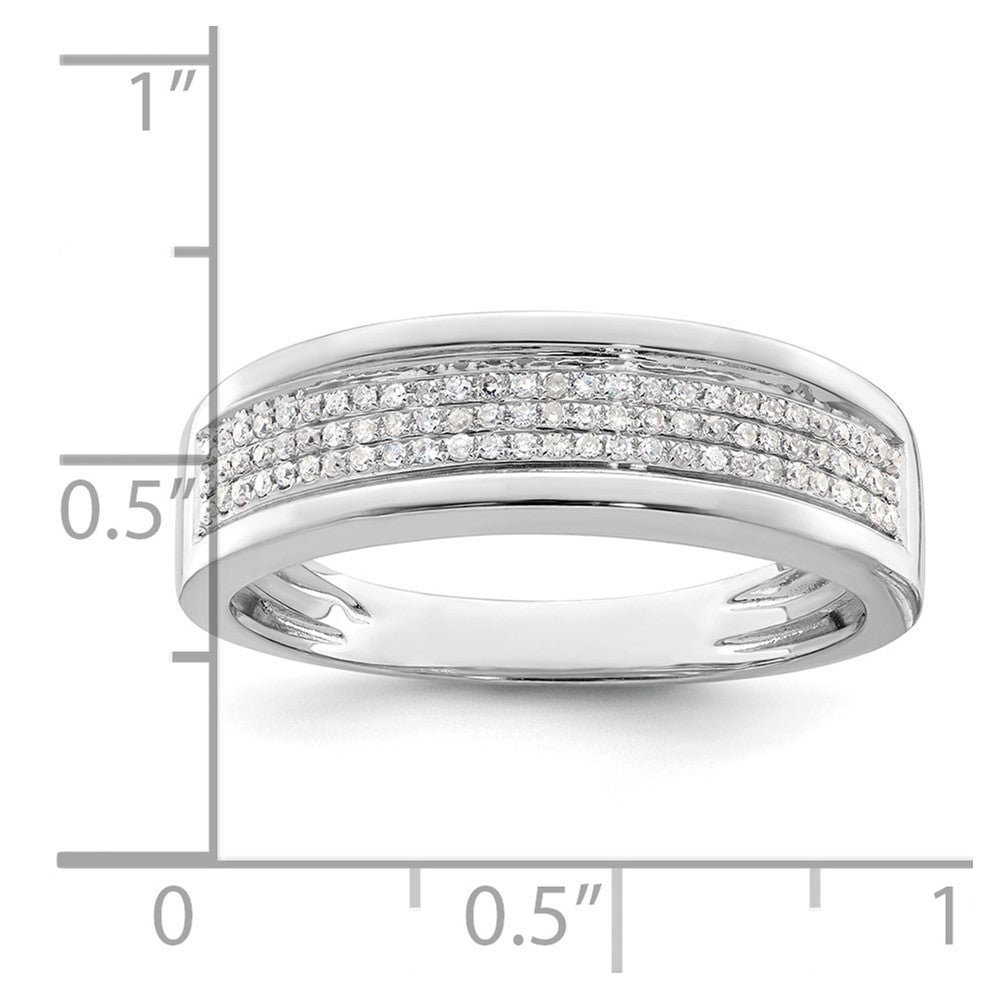 14K White Gold Lab Grown VS/SI FGH Dia Men's Band