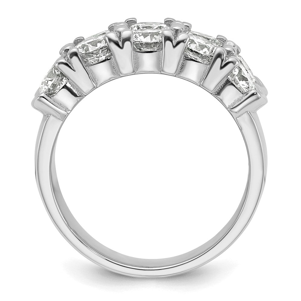 14K White Gold 10 Round 1/3ct Lab Grown VS/SI FGH Dia Ring