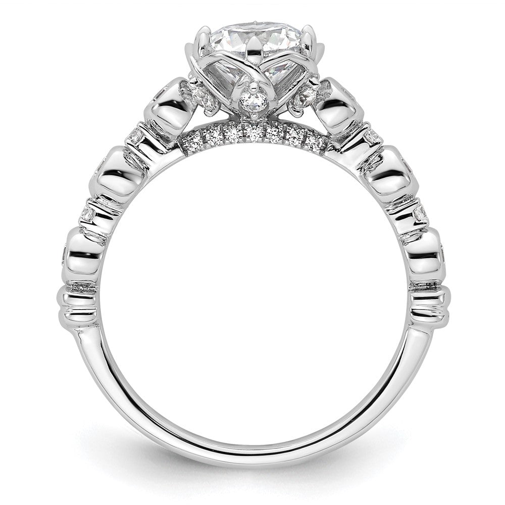 14K White Gold Lab Grown VS/SI FGH Dia Semi-mount Engagement Ring