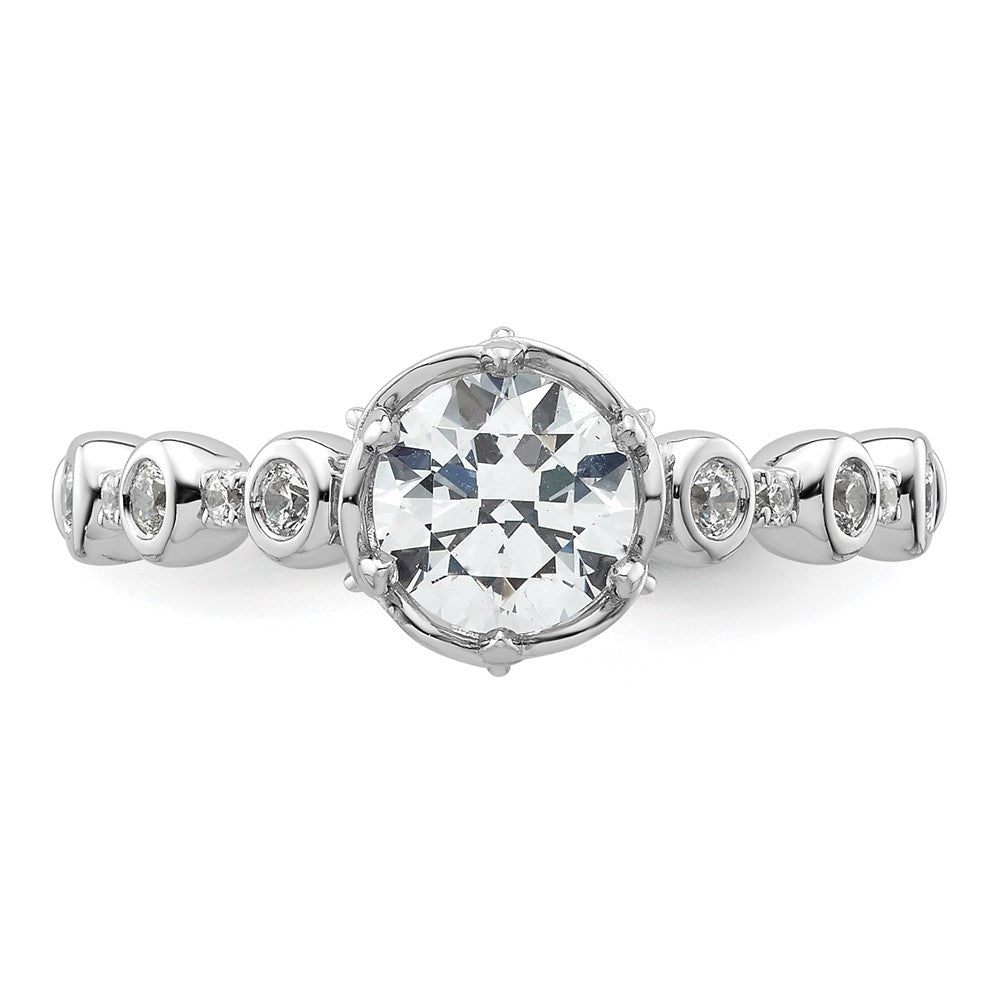 14K White Gold Lab Grown VS/SI FGH Dia Semi-mount Engagement Ring