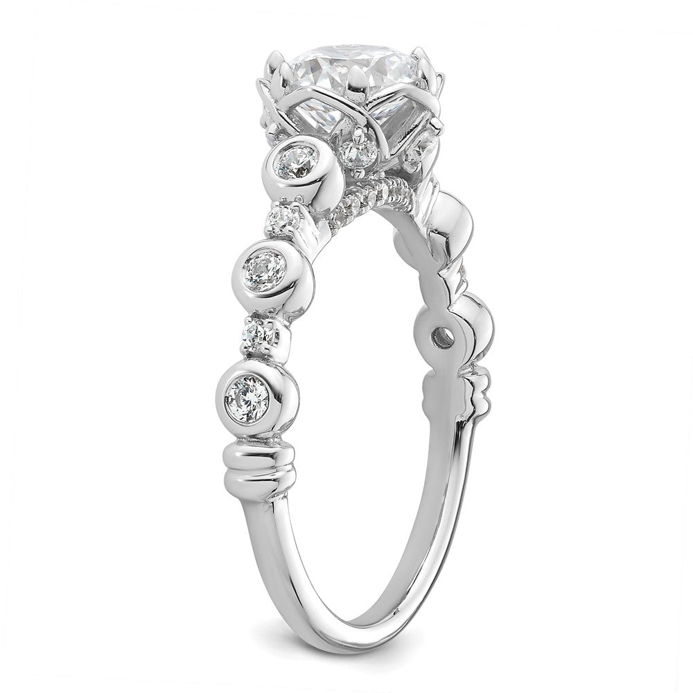 14K White Gold Lab Grown VS/SI FGH Dia Semi-mount Engagement Ring