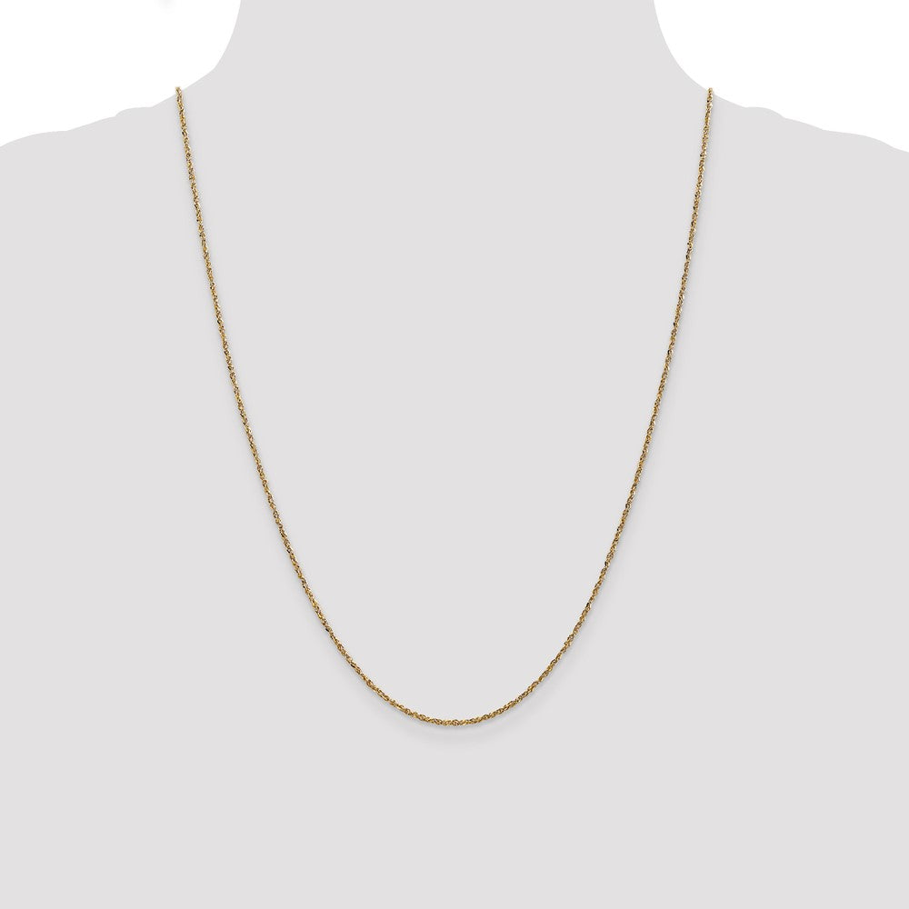 14K 24 inch 1.7mm Ropa with Lobster Clasp Chain