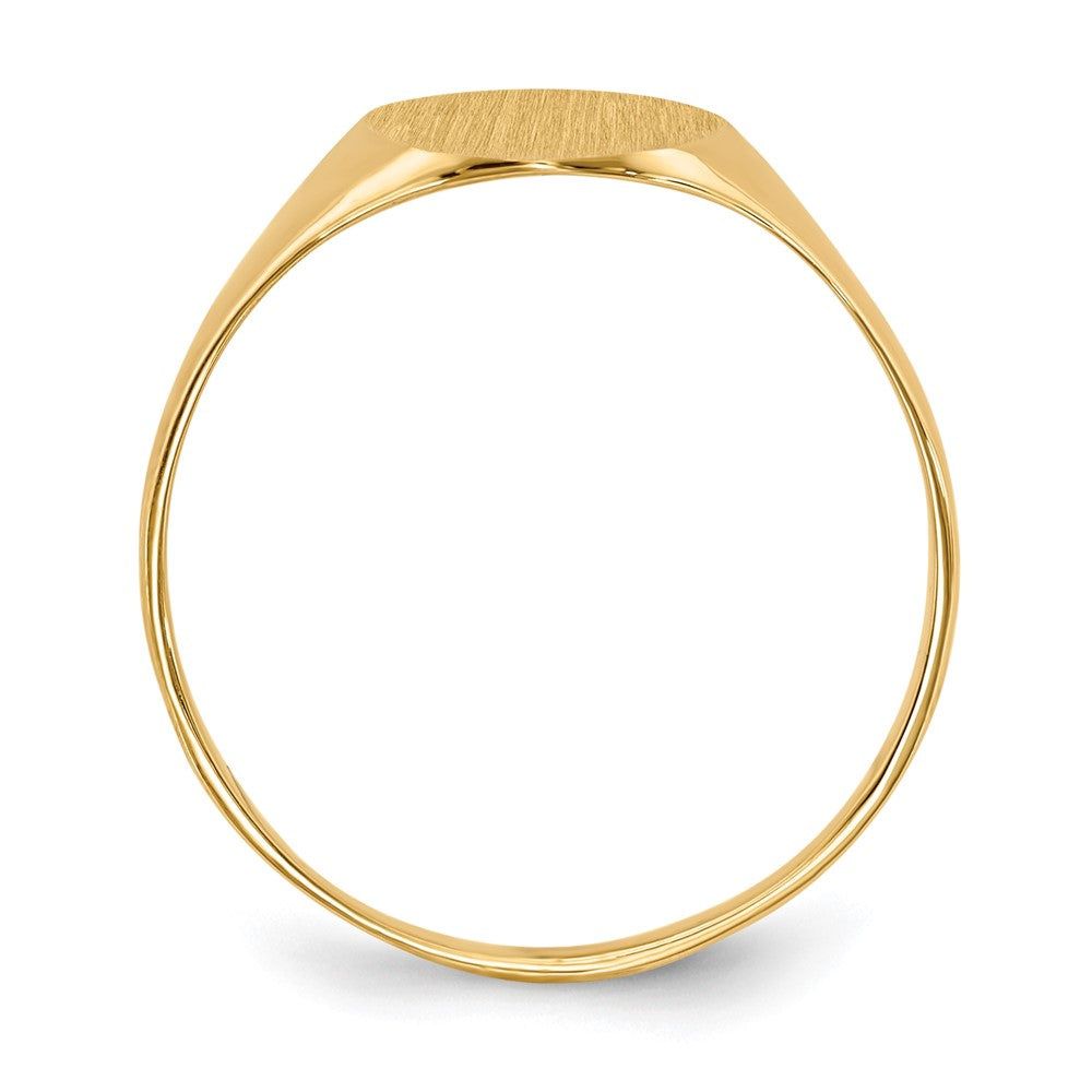 14k 10.0x8.5mm Closed Back Signet Ring