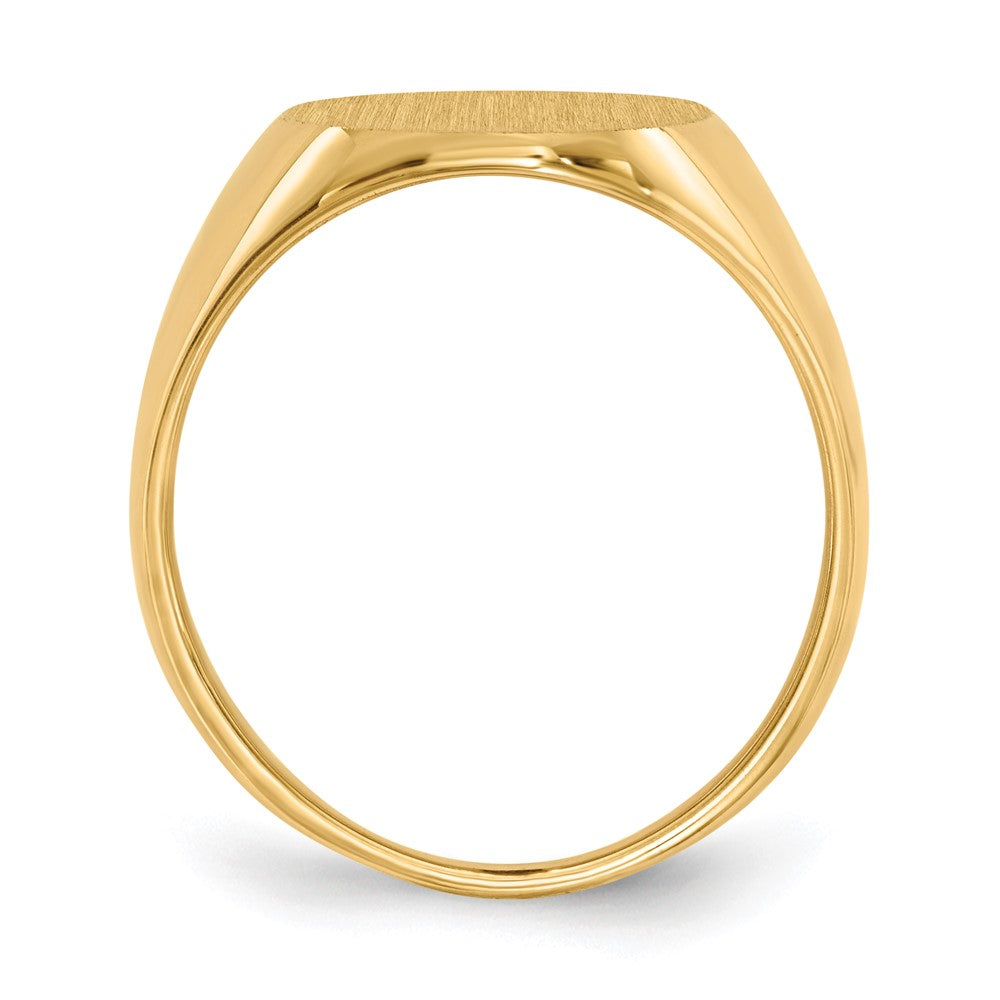 14k 16.0x13.0mm Closed Back Signet Ring