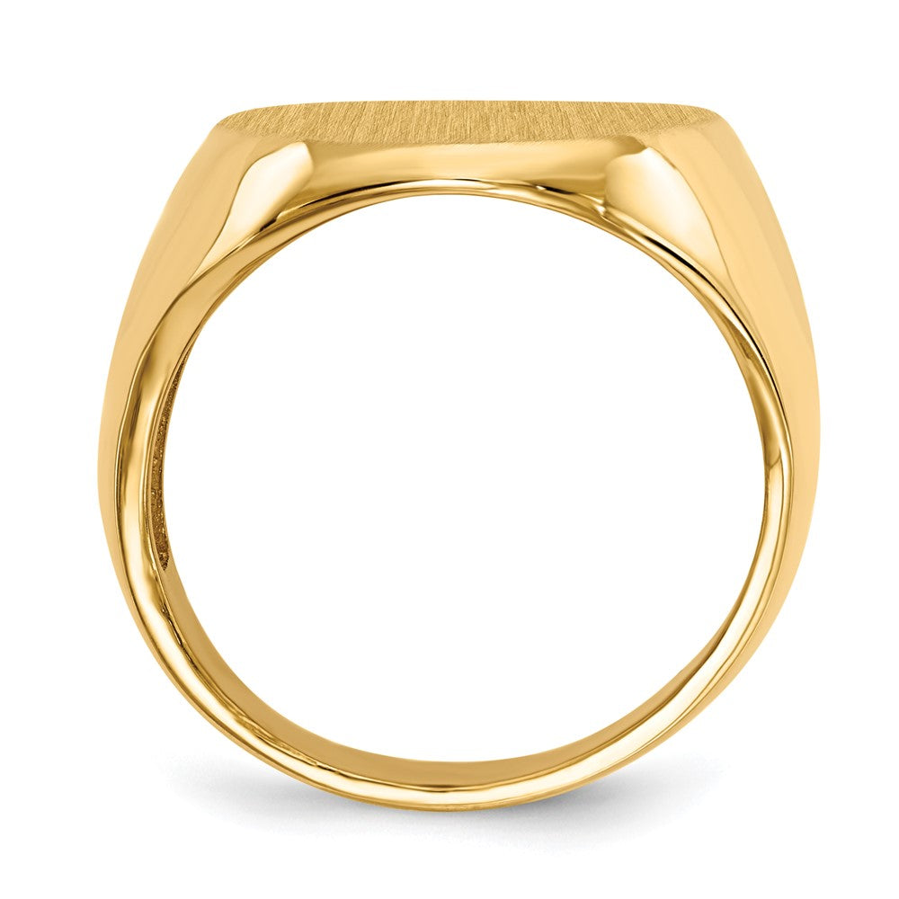 14k 20.0x16.5mm Open Back Men's Signet Ring