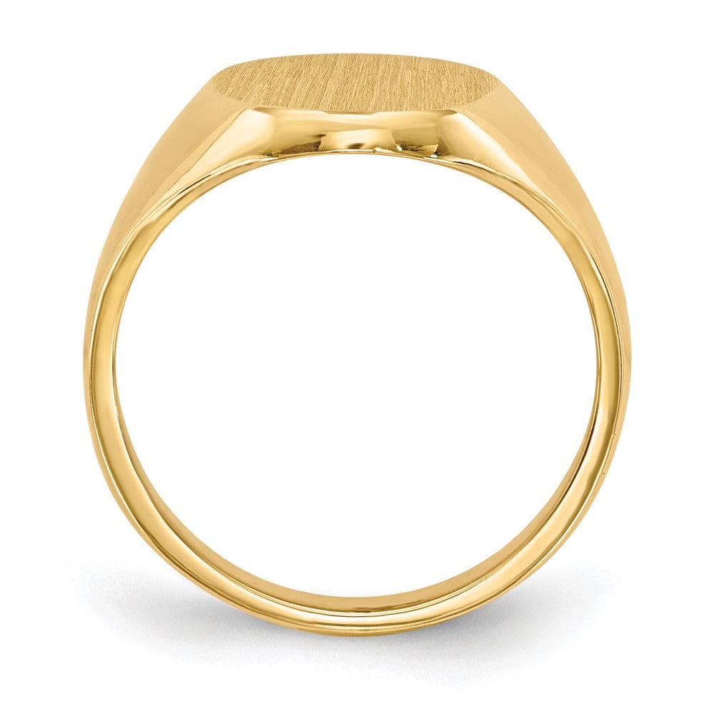 14k 9.5x12.5mm Closed Back Signet Ring