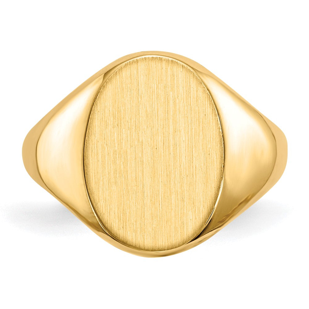 14k 9.5x12.5mm Closed Back Signet Ring