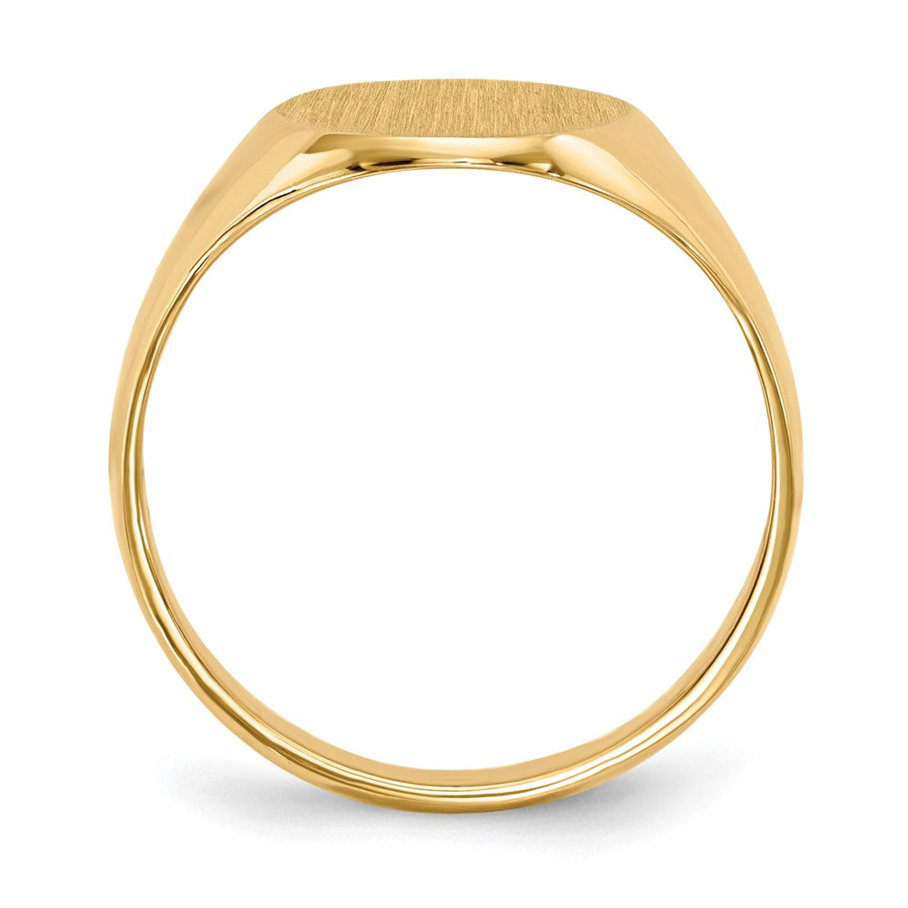 14k 14.0x10.0mm Closed Back Signet Ring