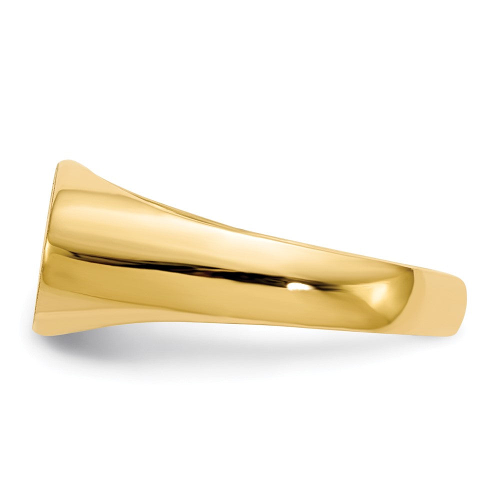 14k 7.0x13.5mm Open Back Signet Ring