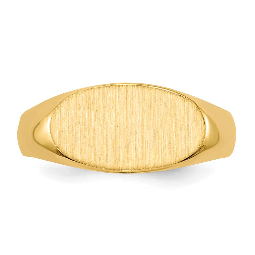 14k 7.0x13.5mm Open Back Signet Ring