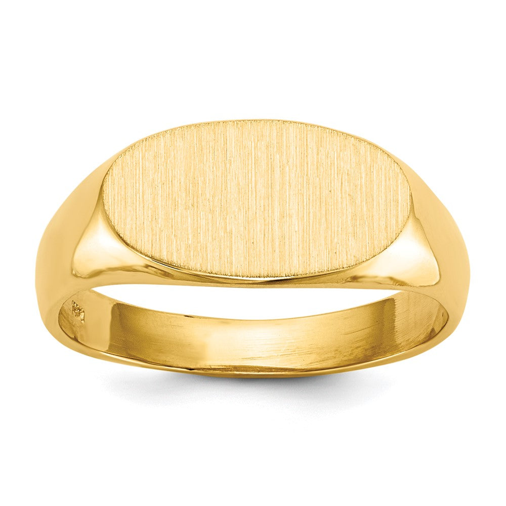 14k 7.0x13.5mm Open Back Signet Ring