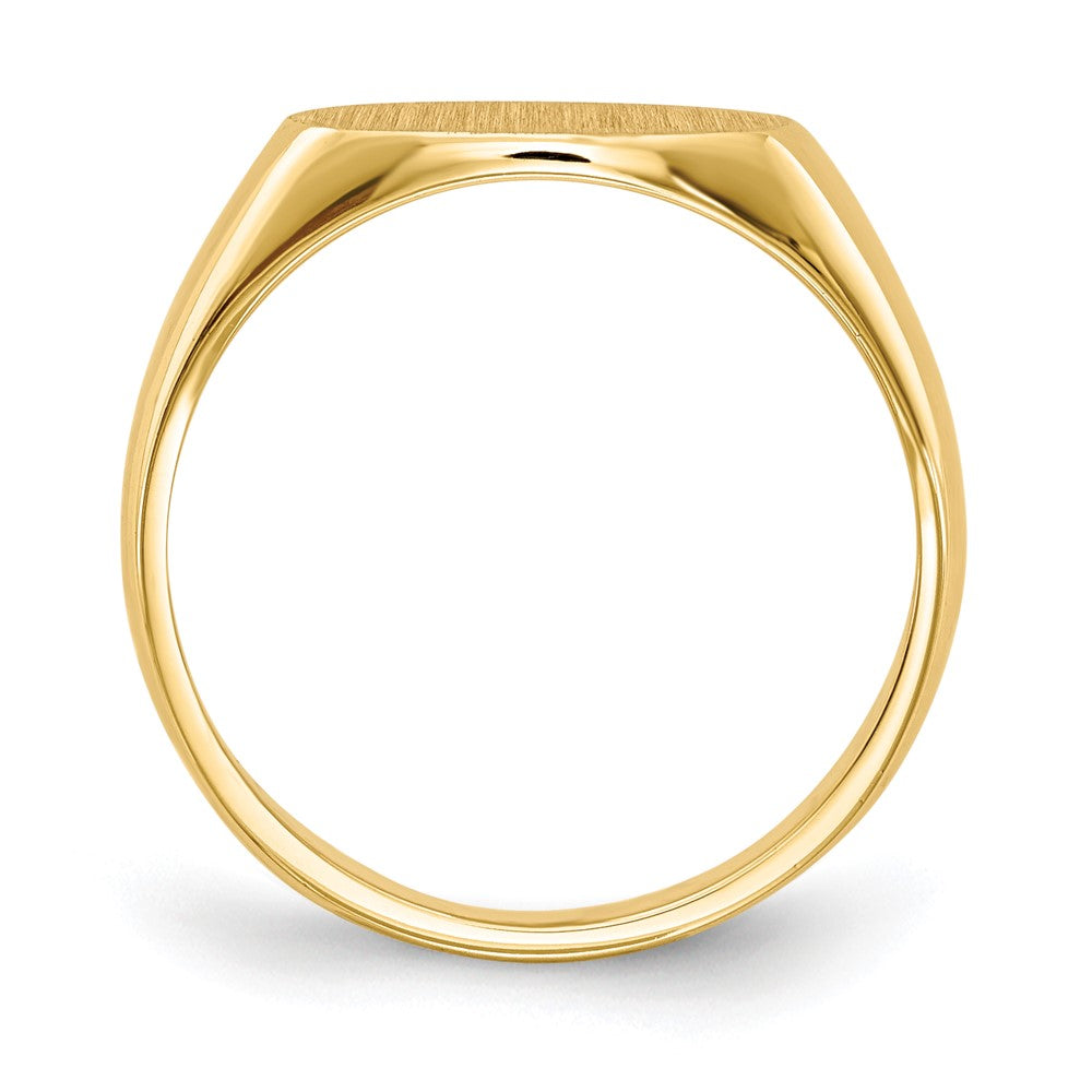 14k 6.5x11.5mm Closed Back Signet Ring