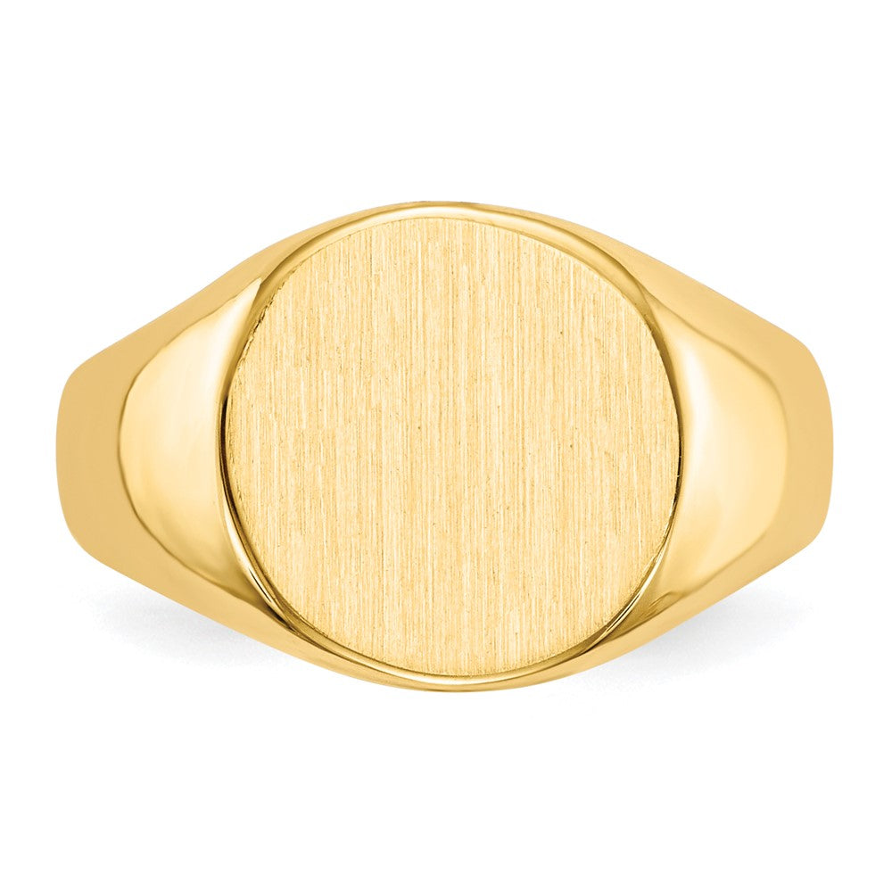 14k 10.5x11.0mm Closed Back Signet Ring