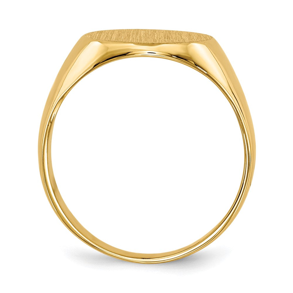 14k 11.5x12.0mm Closed Back Signet Ring