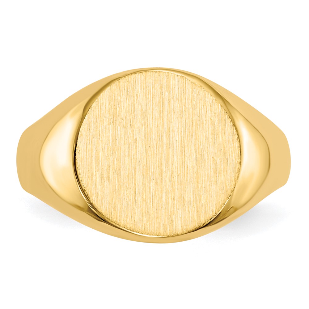 14k 11.5x12.0mm Closed Back Signet Ring