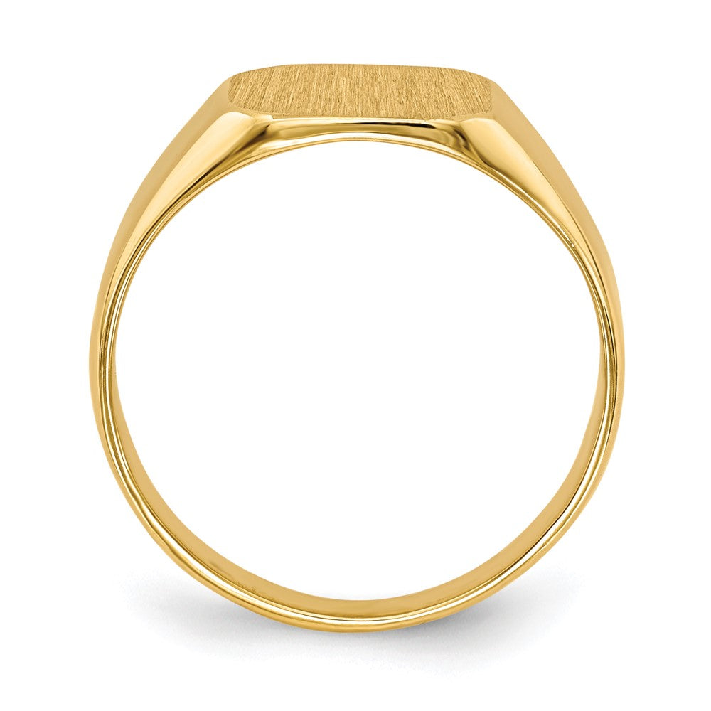 14k 9.5x9.5mm Closed Back Signet Ring